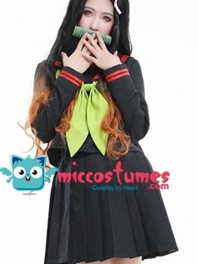 NWOT School Uniform Costume Nezuko KNY Demon Slayer Cosplay MEDIUM MICCOSTUMES